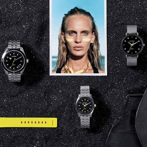 Promotional image for a Nixon watch collaboration