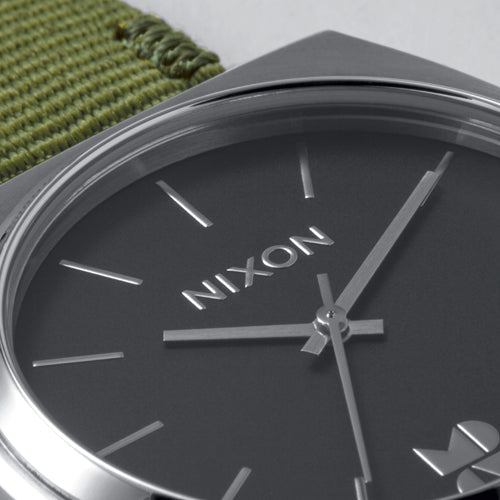 Detail shot of the Nixon Time Teller for a watch collaboration