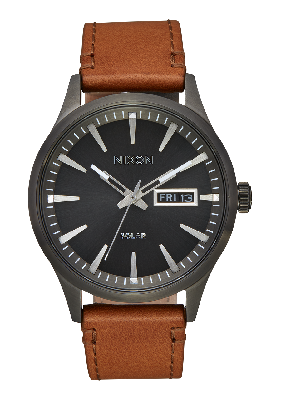 Sentry Solar Leather - Gunmetal View 1