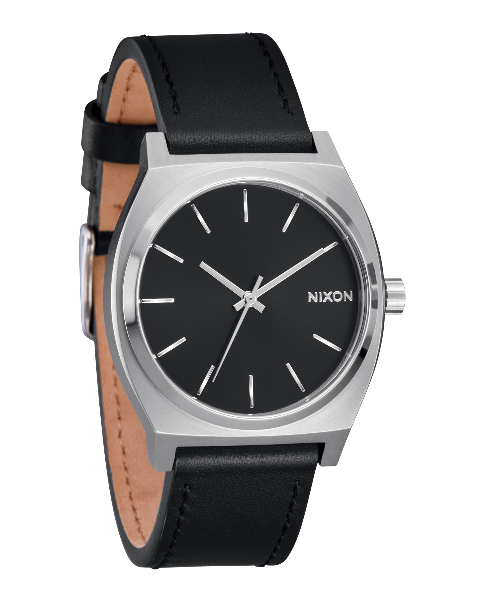 Time Teller Leather - Silver / Black View 2