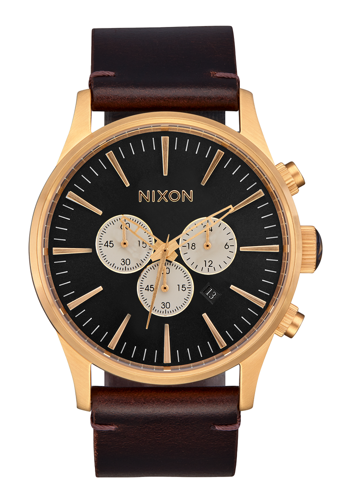 Nixon sentry shop leather rose gold