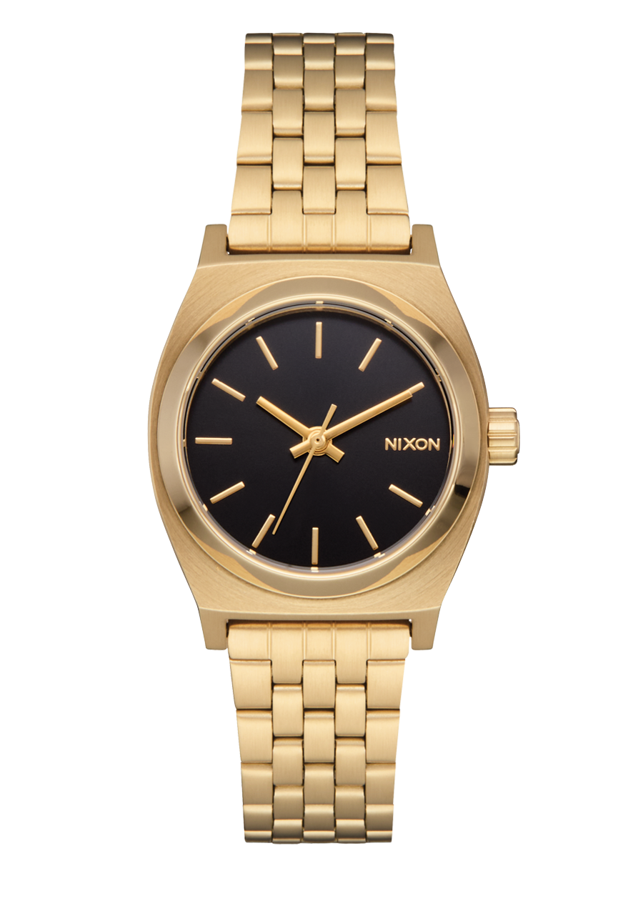 Small Time Teller Watch | Gold / Black / Gold | Women's Stainless