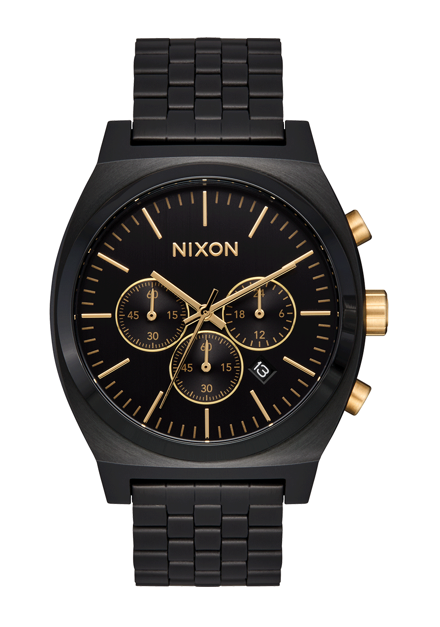 Time Teller Chrono Watch | Black / Black / Gold | Chronograph