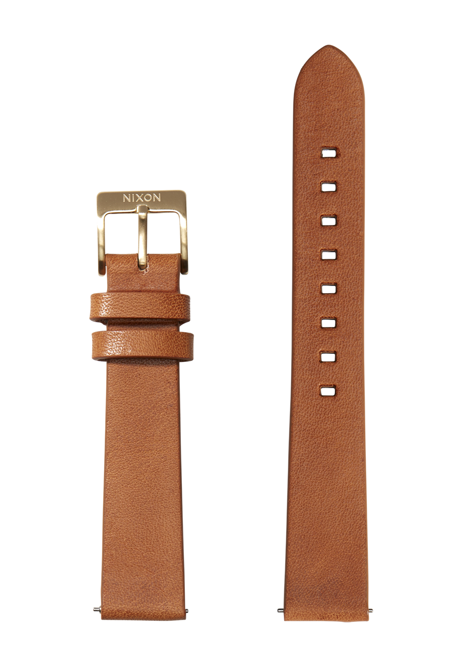 16mm Veg Tanned Leather Band - Saddle View 1