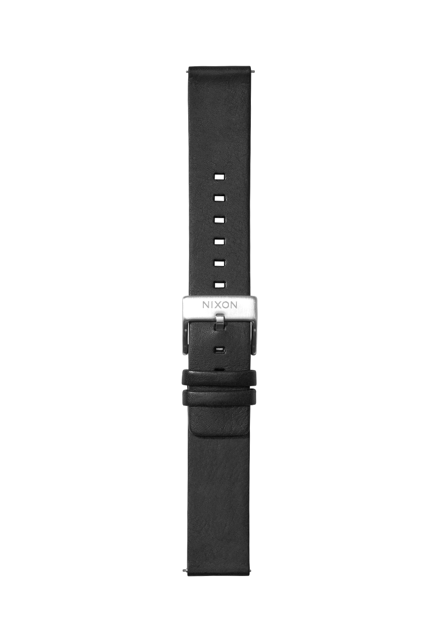 20mm Veg Tanned Leather Band - Black View 2