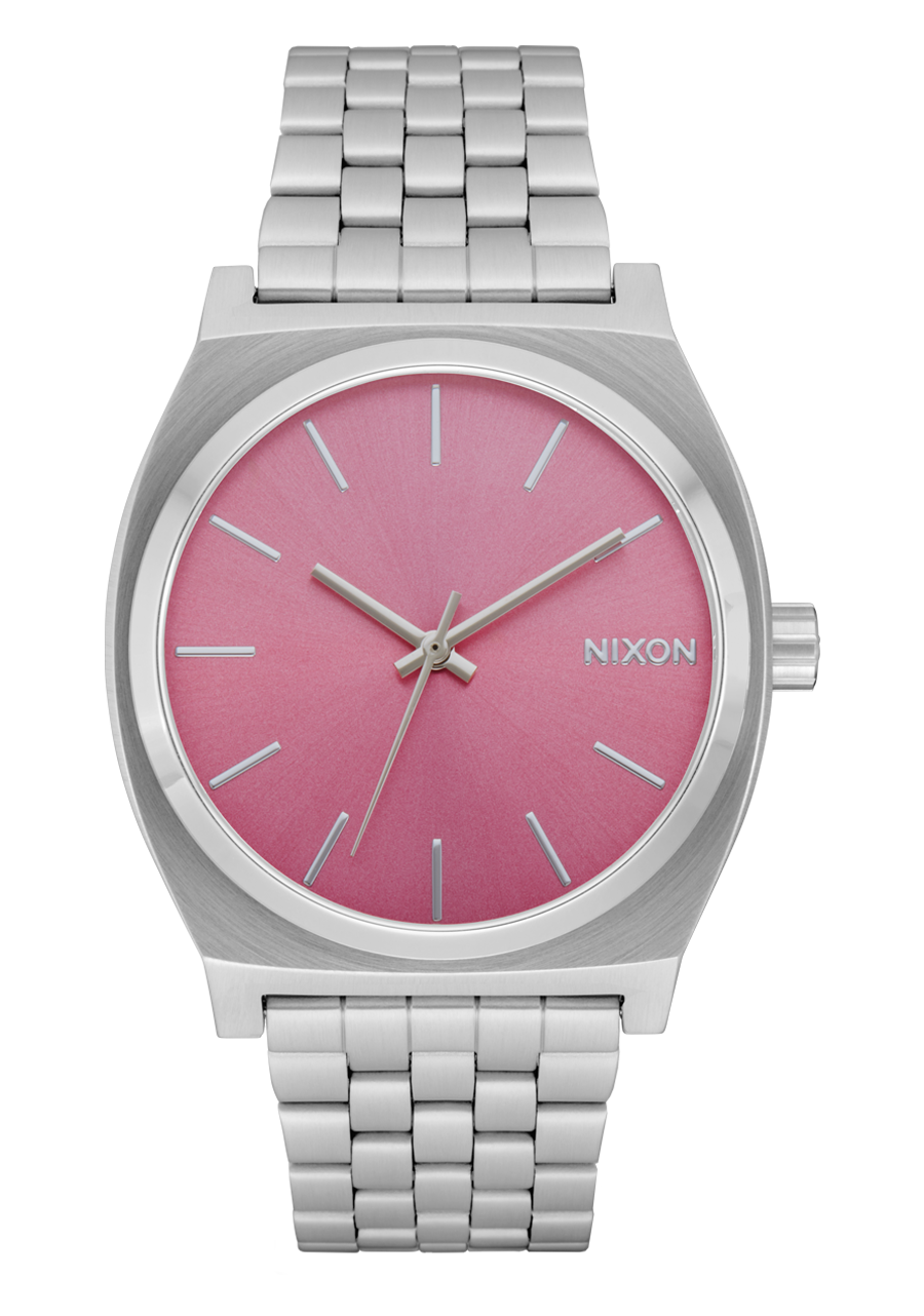 Time Teller Watch Silver Pink Unisex Nixon AU