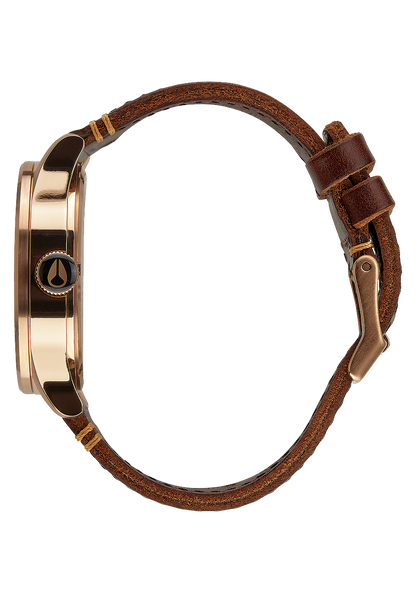 Sentry Leather - Rose Gold / Gunmetal / Brown View 2