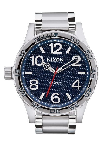 51-30 Watch | Silver / Denim | Men's Stainless Steel – Nixon AU