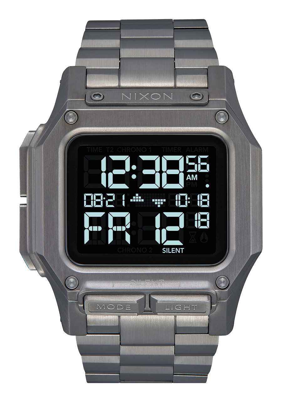 Stainless steel digital watch deals