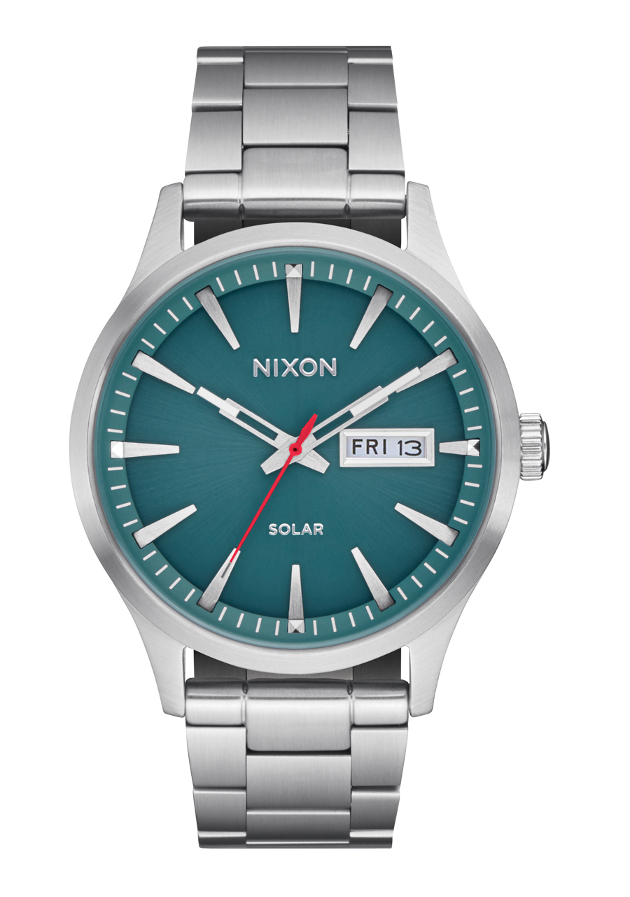 Sentry Solar Stainless Steel Watch | Silver / Jasper | Solar-Powered ...