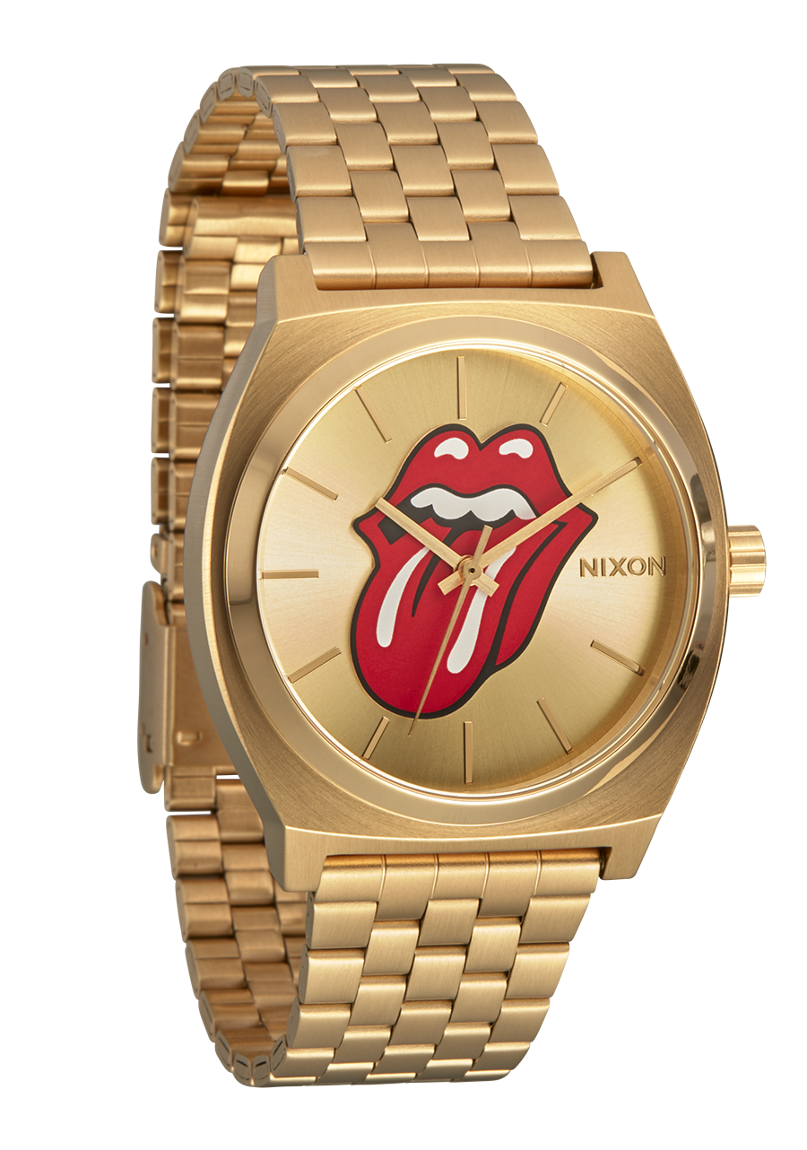 Rolling Stones Time Teller Watch Gold Gold Unisex Nixon AU