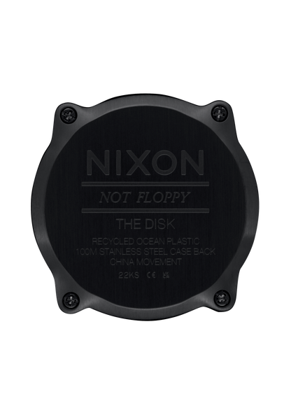 Disk Digital Watch Black Black Negative Thin LCD Screen Watch Nixon AU