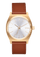 Time Teller Leather - Light Gold / White Sunray