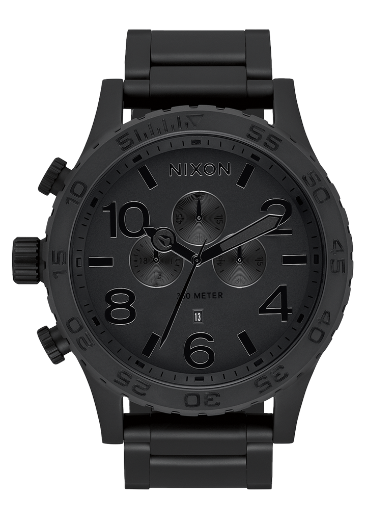 51-30 Chrono Watch | All Matte Black / Black | Men's Stainless Steel ...