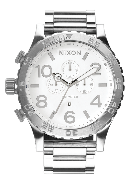 NIXON 51-30 CHRONO シルバー Nixon 51-30 Chrono Watch - Silver/Denim – CCS