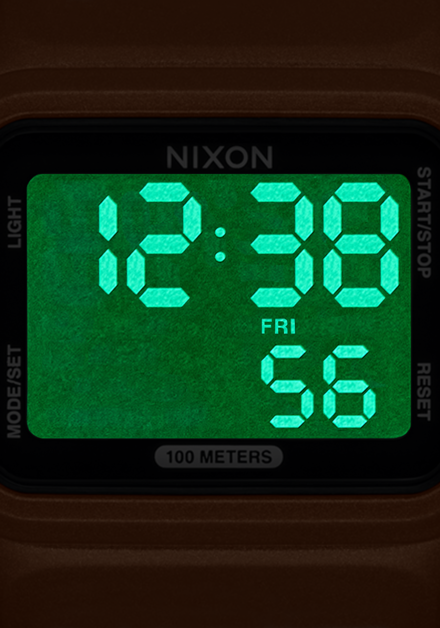 Ripper Digital Watch | Rust / White | Recycled Ocean Plastic – Nixon AU