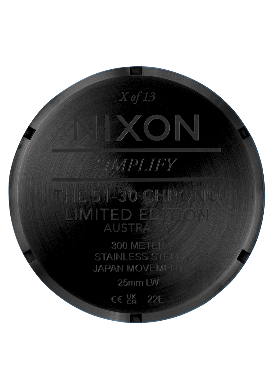 51-30 Chrono Friday the 13th Edition - Super Black / Neon Red / AU View 5