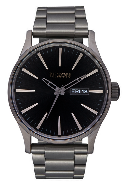 美品⭐︎Uhr⭐︎Portable Sun Hat⭐︎ブラック Sentry Stainless Steel Watch | Gunmetal / Black Sunray