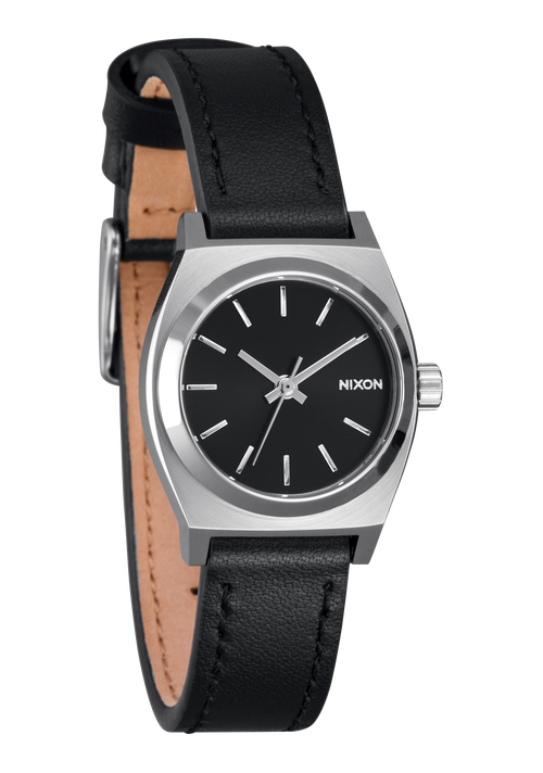 Small Time Teller Leather - Silver / Black