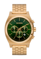 
Nixon Time Teller Chrono Analog Watch - Gold / Green Sunray - View 1