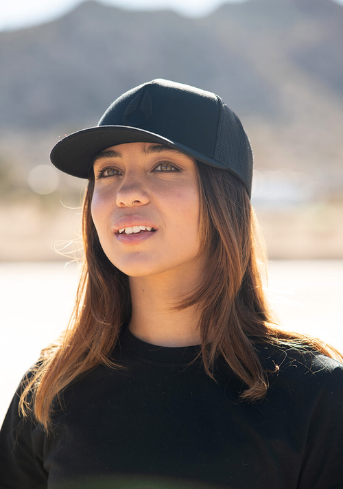 Iconed Trucker Hat - Black / Black