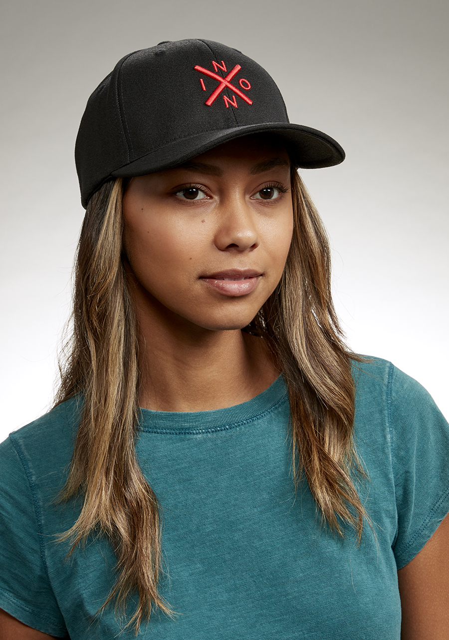 Exchange Flexfit Hat | Black – Red AU Nixon 