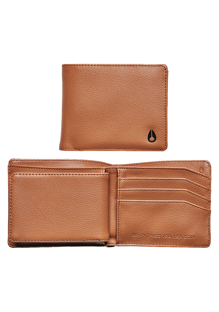Pass Vegan Leather Coin Wallet - Saddle