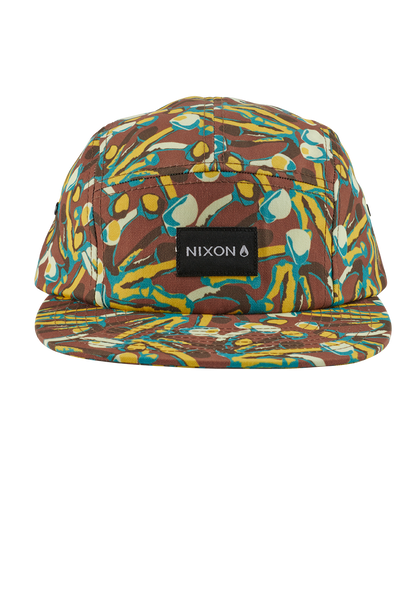 Mikey 5 Panel Hat - Brown / Multi View 3