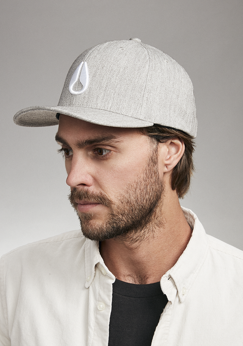 Deep Down Snapback - Heather Gray / White