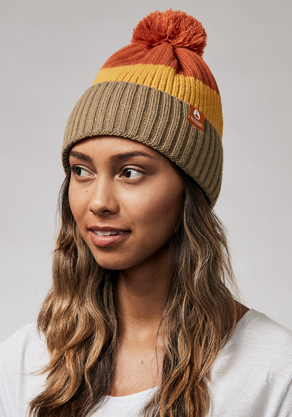 Schrader Pom Beanie - Vintage Orange Multi View 5