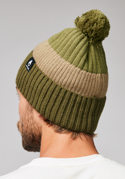 Schrader Pom Beanie - Olive / Multi View 4