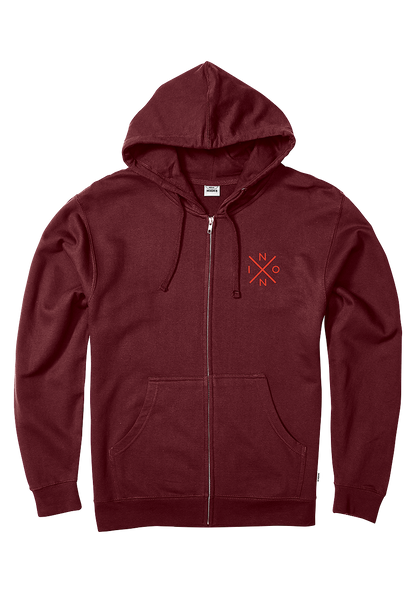 Spot Full Zip Hoodie - Burgundy View 1