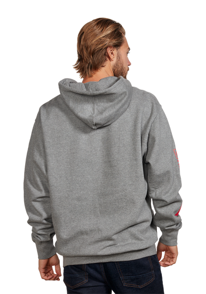 Track Zip Hoodie - Dark Heather Gray / Red View 5